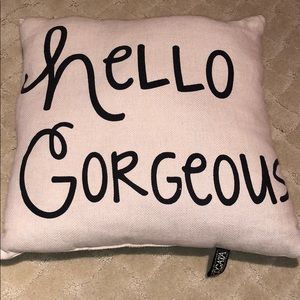Hello Gorgeous Throw Pillow